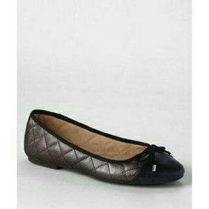 Pewter Quilted Lands End Ballet Flats
